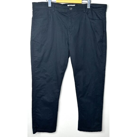 Calvin Klein Mens Pants Slim Fit CK Cotton Blended Black Size 40x32 - Picture 1 of 13